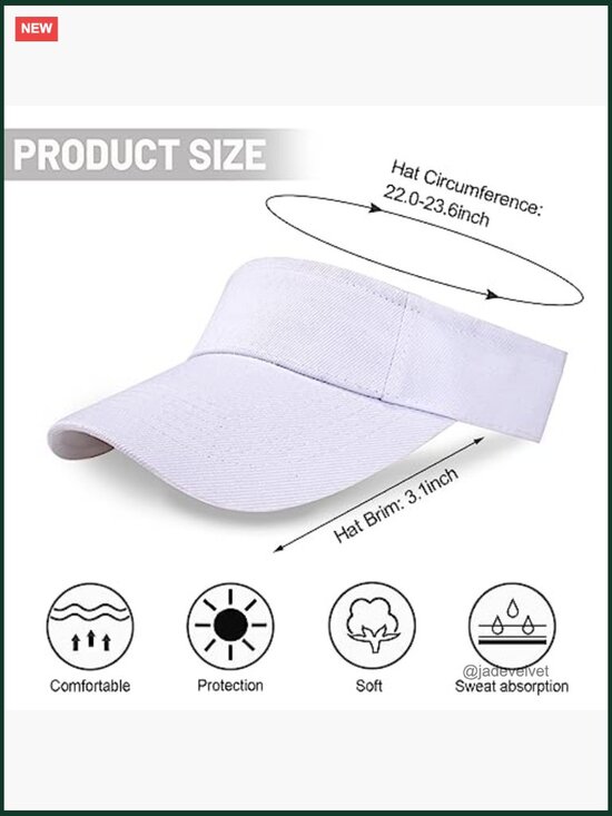 Unisex Adjustable UV Protection Sun Visor Hat for Sports Beach Golf Tennis main image 7